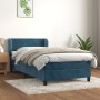 Cama box spring con colchón terciopelo azul oscuro 90x190 cm de , Camas y somieres - Ref: Foro24-3127527, Precio: 307,53 €, D...
