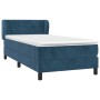 Cama box spring con colchón terciopelo azul oscuro 90x190 cm de , Camas y somieres - Ref: Foro24-3127527, Precio: 307,53 €, D...