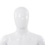 Maniquí de hombre completo base vidrio blanco brillante 185 cm de vidaXL, Maniquís - Ref: Foro24-142926, Precio: 198,04 €, De...