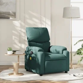 Sillón de masaje reclinable de tela verde oscuro de , Sillones - Ref: Foro24-373428, Precio: 189,30 €, Descuento: %