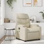 Sillón reclinable de masaje cuero sintético crema de , Sillones - Ref: Foro24-372473, Precio: 234,20 €, Descuento: %