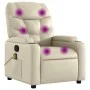 Cremefarbener Massagesessel aus Kunstleder von , Sessel - Ref: Foro24-372473, Preis: 234,20 €, Rabatt: %