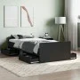 Estructura de cama con cabecero piecero negro 90x190 cm de , Camas y somieres - Ref: Foro24-3203811, Precio: 200,26 €, Descue...