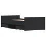 Estructura de cama con cabecero piecero negro 90x190 cm de , Camas y somieres - Ref: Foro24-3203811, Precio: 200,26 €, Descue...