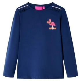 Camiseta infantil de manga larga azul marino 140 de , Camisetas para niños - Ref: Foro24-14243, Precio: 8,32 €, Descuento: %