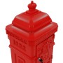 Buzón de columna de aluminio estilo vintage inoxidable rojo de vidaXL, Buzones de correo - Ref: Foro24-43891, Precio: 403,23 ...