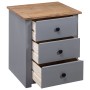 Mesita de noche de madera maciza pino estilo Panamá 46x40x57 cm de vidaXL, Mesitas de noche - Ref: Foro24-282653, Precio: 76,...