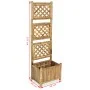Garden planter with bamboo trellis 40 cm by vidaXL, Pots and planters - Ref: Foro24-43713, Price: 50,31 €, Discount: %