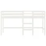 Cama alta de niños con escalera madera maciza blanca 90x200 cm de , Camas y somieres - Ref: Foro24-835893, Precio: 179,96 €, ...