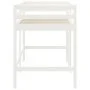 Cama alta de niños con escalera madera maciza blanca 90x200 cm de , Camas y somieres - Ref: Foro24-835893, Precio: 179,96 €, ...
