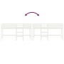 Cama alta de niños con escalera madera maciza blanca 90x200 cm de , Camas y somieres - Ref: Foro24-835893, Precio: 182,99 €, ...