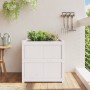 Jardinera de madera maciza de pino blanca 70x70x70 cm de , Maceteros y jardineras - Ref: Foro24-837435, Precio: 99,41 €, Desc...