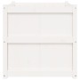Jardinera de madera maciza de pino blanca 70x70x70 cm de , Maceteros y jardineras - Ref: Foro24-837435, Precio: 99,41 €, Desc...