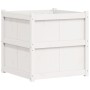 Jardinera de madera maciza de pino blanca 70x70x70 cm de , Maceteros y jardineras - Ref: Foro24-837435, Precio: 99,41 €, Desc...