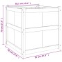 Jardinera de madera maciza de pino blanca 70x70x70 cm de , Maceteros y jardineras - Ref: Foro24-837435, Precio: 99,41 €, Desc...