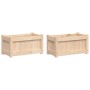 Jardineras de exterior 2 unidades madera maciza de pino de , Maceteros y jardineras - Ref: Foro24-837440, Precio: 66,43 €, De...