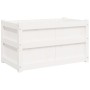 Jardinera de madera maciza de pino blanca 90x50x50 cm de , Maceteros y jardineras - Ref: Foro24-837461, Precio: 74,72 €, Desc...