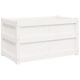 Jardinera de madera maciza de pino blanca 90x50x50 cm de , Maceteros y jardineras - Ref: Foro24-837461, Precio: 74,72 €, Desc...