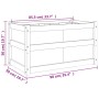 Jardinera de madera maciza de pino blanca 90x50x50 cm de , Maceteros y jardineras - Ref: Foro24-837461, Precio: 74,72 €, Desc...