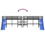 Cama alta de niños con tobogán madera maciza negra 90x200 cm de , Camas y somieres - Ref: Foro24-835909, Precio: 242,22 €, De...