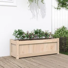Jardinera de madera maciza de pino 90x31x31 cm de , Maceteros y jardineras - Ref: Foro24-837449, Precio: 44,83 €, Descuento: %