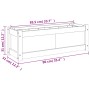 Jardinera de madera maciza de pino 90x31x31 cm de , Maceteros y jardineras - Ref: Foro24-837449, Precio: 56,57 €, Descuento: %