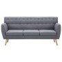 Sofá de 3 plazas tapizado de tela gris claro 172x70x82 cm de , Sofás - Ref: Foro24-247129, Precio: 371,82 €, Descuento: %