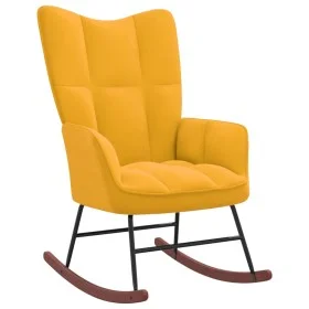 Senfgelber Schaukelstuhl aus Samt von , Schaukelstühle - Ref: Foro24-328146, Preis: 108,15 €, Rabatt: %