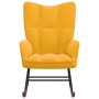 Silla mecedora de terciopelo amarillo mostaza de , Mecedoras - Ref: Foro24-328146, Precio: 109,66 €, Descuento: %