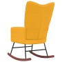 Silla mecedora de terciopelo amarillo mostaza de , Mecedoras - Ref: Foro24-328146, Precio: 109,66 €, Descuento: %