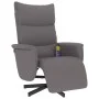 Sillón reclinable de masaje con reposapiés cuero sintético gris de , Sillones - Ref: Foro24-356595, Precio: 223,04 €, Descuen...