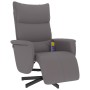 Sillón reclinable de masaje con reposapiés cuero sintético gris de , Sillones - Ref: Foro24-356595, Precio: 226,62 €, Descuen...
