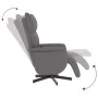 Sillón reclinable de masaje con reposapiés cuero sintético gris de , Sillones - Ref: Foro24-356595, Precio: 223,04 €, Descuen...