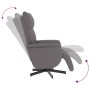 Sillón reclinable de masaje con reposapiés cuero sintético gris de , Sillones - Ref: Foro24-356595, Precio: 226,62 €, Descuen...
