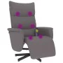 Sillón reclinable de masaje con reposapiés cuero sintético gris de , Sillones - Ref: Foro24-356595, Precio: 223,04 €, Descuen...