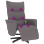 Sillón reclinable de masaje con reposapiés cuero sintético gris de , Sillones - Ref: Foro24-356595, Precio: 226,62 €, Descuen...