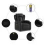 Sillón de masaje reclinable cuero sintético negro de , Sillones - Ref: Foro24-372434, Precio: 248,13 €, Descuento: %