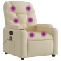 Sillón de masaje reclinable de tela crema de , Sillones - Ref: Foro24-372462, Precio: 242,10 €, Descuento: %