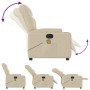 Sillón de masaje reclinable de tela crema de , Sillones - Ref: Foro24-372462, Precio: 242,10 €, Descuento: %