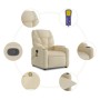 Sillón de masaje reclinable de tela crema de , Sillones - Ref: Foro24-372462, Precio: 242,10 €, Descuento: %