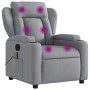 Sillón reclinable de masaje de tela gris claro de , Sillones - Ref: Foro24-372415, Precio: 264,54 €, Descuento: %