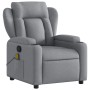 Sillón reclinable de masaje de tela gris claro de , Sillones - Ref: Foro24-372415, Precio: 264,54 €, Descuento: %