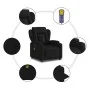 Sillón reclinable de masaje de tela negro de , Sillones - Ref: Foro24-372417, Precio: 233,09 €, Descuento: %