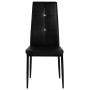 Sillas de comedor 4 unidades cuero sintético negro de vidaXL, Sillas de comedor - Ref: Foro24-246188, Precio: 151,10 €, Descu...