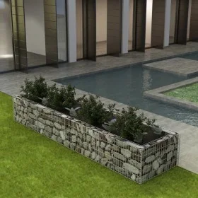 Arriate de gaviones de acero 360x90x50 cm de vidaXL, Maceteros y jardineras - Ref: Foro24-142555, Precio: 95,23 €, Descuento: %
