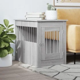 Jaula para perros madera de ingeniería gris Sonoma 55x80x68 cm de , Casetas para perros - Ref: Foro24-838328, Precio: 87,89 €...