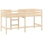 Cama alta de niños con escalera madera maciza pino 90x200 cm de , Camas y somieres - Ref: Foro24-835889, Precio: 174,17 €, De...