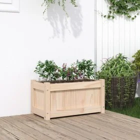 Solid pine wood planter 60x31x31 cm by , Pots and planters - Ref: Foro24-837439, Price: 37,74 €, Discount: %