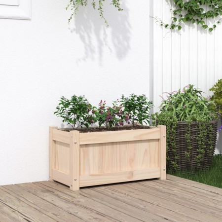 Jardinera de madera maciza de pino 60x31x31 cm de , Maceteros y jardineras - Ref: Foro24-837439, Precio: 38,30 €, Descuento: %