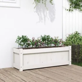 Solid white pine wood planter 90x31x31 cm by , Pots and planters - Ref: Foro24-837451, Price: 55,81 €, Discount: %